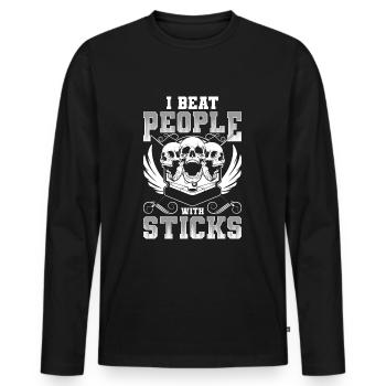 Billiards Billiard Ball Hobby Win - Men's Premium Organic Long Sleeve Shirt - black - Front - Nico (187cm)