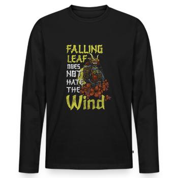 Kämpfer Kampfkunst - Männer Premium Bio Langarmshirt - Schwarz - Vorne - Nico (187cm)