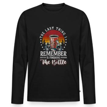 Party, Friends, Girls' Night Out, Community - Men's Premium Organic Long Sleeve Shirt - black - Front - Nico (187cm)