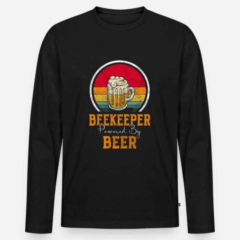 Honig Umweltschutz Bienchen - Männer Premium Bio Langarmshirt - Schwarz