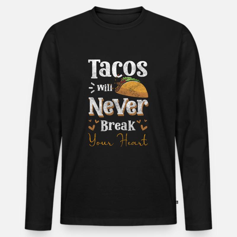 Taco Spanisch Feiern - Männer Premium Bio Langarmshirt - Schwarz