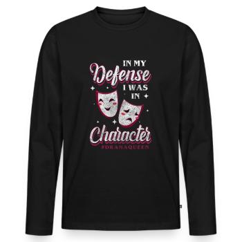 Drama Theater Spotlight Whining - Men's Premium Organic Long Sleeve Shirt - black - Front - Nico (187cm)