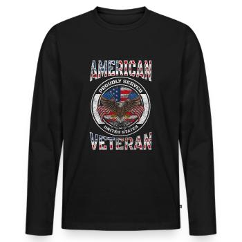 Tour du monde des États-Unis Puissance mondiale - T-shirt manches longues Premium bio Homme - noir - Devant - Nico (187cm)