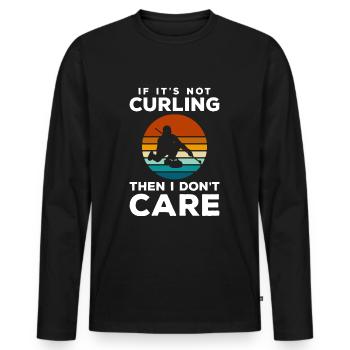 Sports Ice rink Wiping snow - Men's Premium Organic Long Sleeve Shirt - black - Front - Nico (187cm)