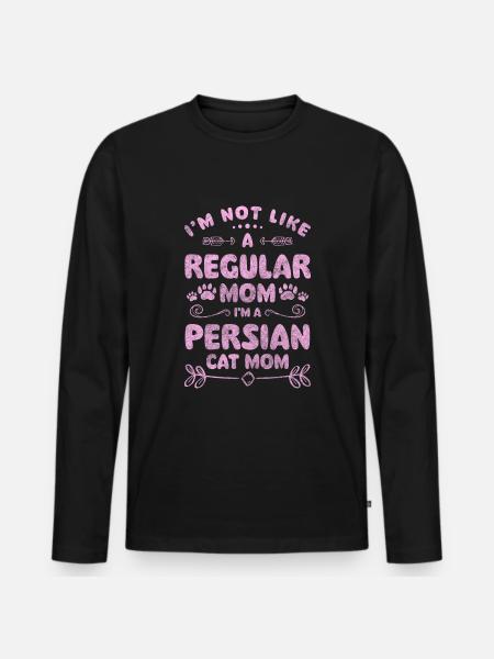 Persian Pet Paw - Men's Premium Organic Long Sleeve Shirt - black