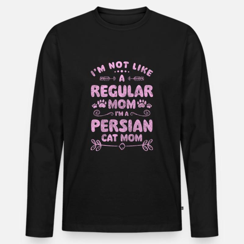 Perser Haustier Pfote - Männer Premium Bio Langarmshirt - Schwarz