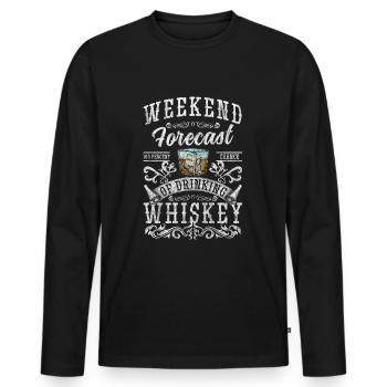 Rum Enjoyment Celebrate Drink - Men's Premium Organic Long Sleeve Shirt - black - Front - Nico (187cm)