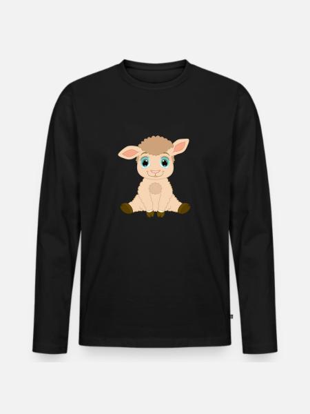 Lamb - Lamb - Men's Premium Organic Long Sleeve Shirt - black