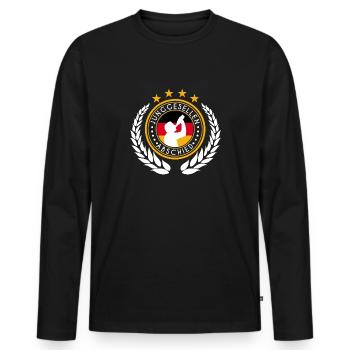 Junggesellenabschied - Deutschland Fußball JGA - Männer Premium Bio Langarmshirt - Schwarz - Vorne - Nico (187cm)