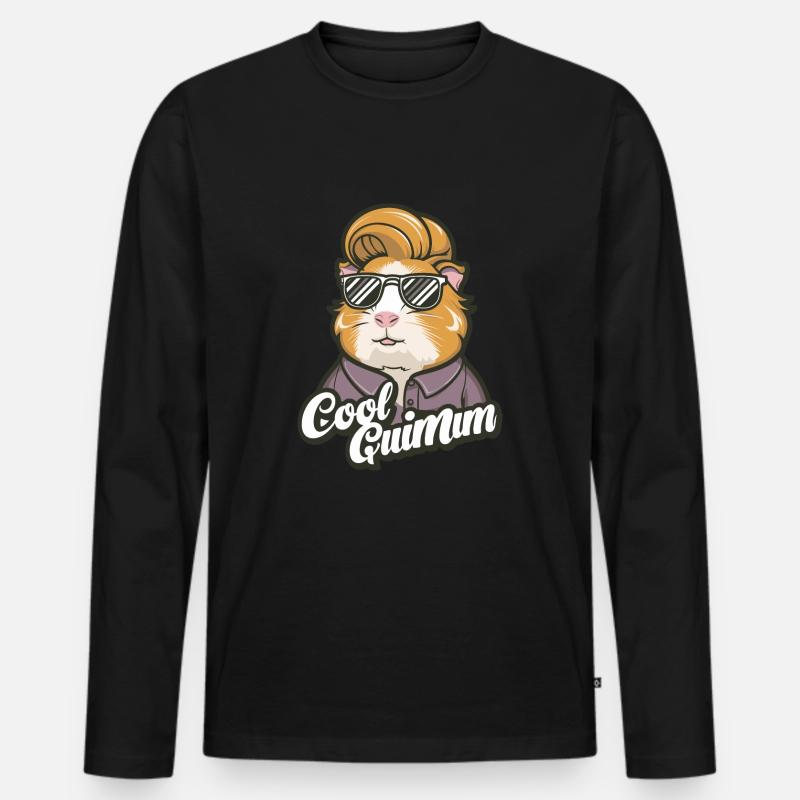 Guinea Pig MOM - Männer Premium Bio Langarmshirt - Schwarz