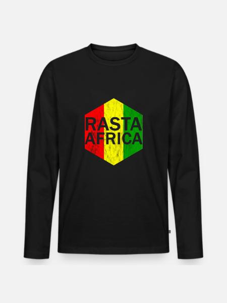 Rasta Afrique - T-shirt manches longues Premium bio Homme - noir