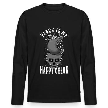 Black Is My Happy Color - Men's Premium Organic Long Sleeve Shirt - black - Front - Nico (187cm)