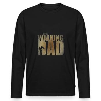 The Walking Dad Geschenk für werdende Papas - Männer Premium Bio Langarmshirt - Schwarz - Vorne - Nico (187cm)