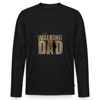 The Walking Dad Geschenk für werdende Papas - Männer Premium Bio Langarmshirt - Schwarz - Vorne - Nico (187cm)