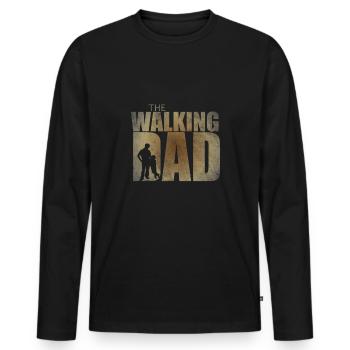The Walking Dad Geschenk für werdende Papas - Männer Premium Bio Langarmshirt - Schwarz - Vorne - Nico (187cm)
