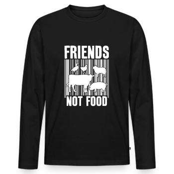 AMIS NON ALIMENTAIRES VEGAN VEGANS - T-shirt manches longues Premium bio Homme - noir - Devant - Nico (187cm)