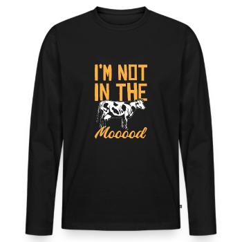 Kuh Landwirtschaft Kühe Rind Rinder Bauer Dorf - Männer Premium Bio Langarmshirt - Schwarz - Vorne - Nico (187cm)