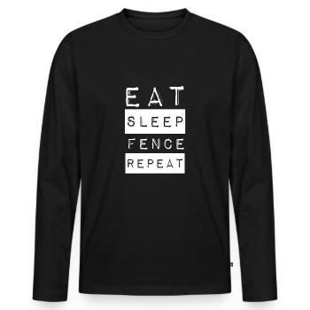 Fencing Retro Sword Saber Foil Gift Sport - Men's Premium Organic Long Sleeve Shirt - black - Front - Nico (187cm)
