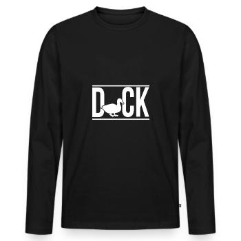 canard cadeau canard oiseau canard - T-shirt manches longues Premium bio Homme - noir - Devant - Nico (187cm)