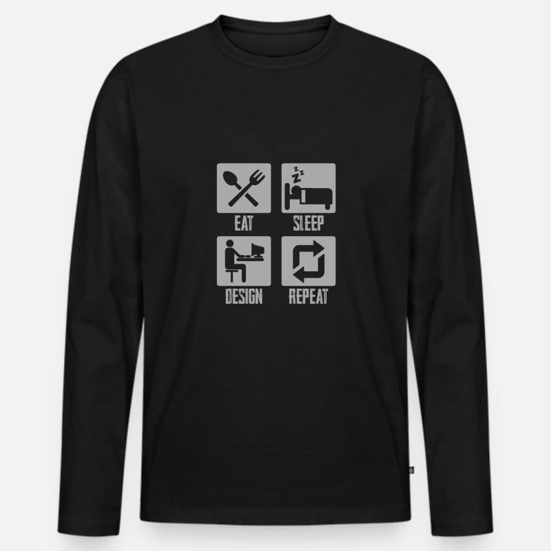 Architekt - Männer Premium Bio Langarmshirt - Schwarz