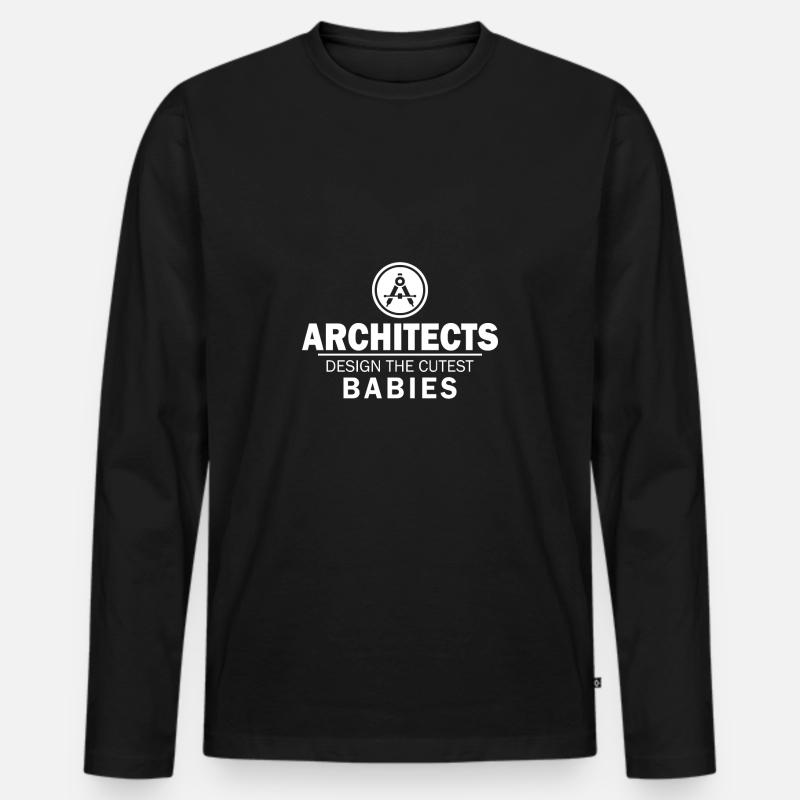 Architekt - Männer Premium Bio Langarmshirt - Schwarz