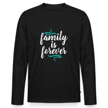 Cohésion famille famille - T-shirt manches longues Premium bio Homme - noir - Devant - Nico (187cm)