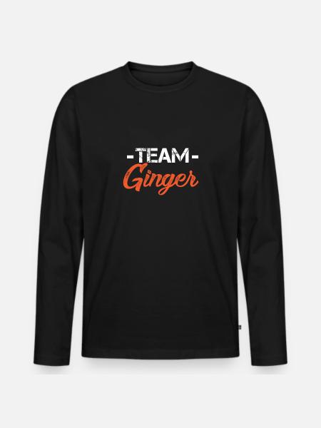 Équipe gingembre - T-shirt manches longues Premium bio Homme - noir