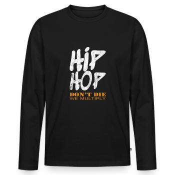 Hip hop - Men's Premium Organic Long Sleeve Shirt - black - Front - Nico (187cm)