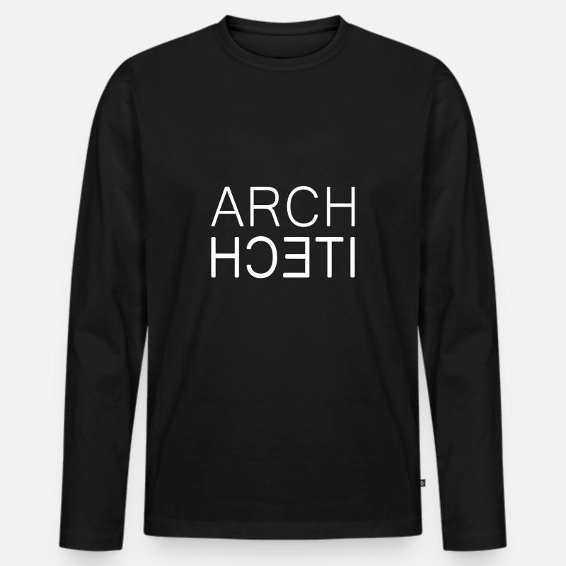 Architektur - Männer Premium Bio Langarmshirt - Schwarz