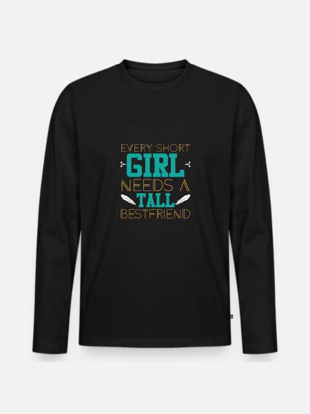 small and big - Men's Premium Organic Long Sleeve Shirt - black
