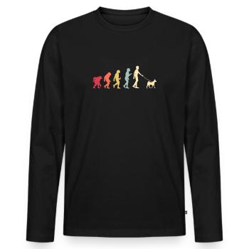 Basenji - Männer Premium Bio Langarmshirt - Schwarz - Vorne - Nico (187cm)