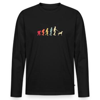 Cirneco dell Etna - Männer Premium Bio Langarmshirt - Schwarz - Vorne - Nico (187cm)
