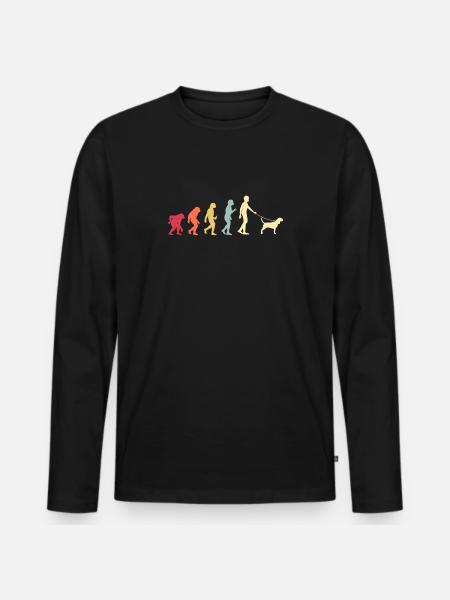 Beagle - Dog Gift - Men's Premium Organic Long Sleeve Shirt - black