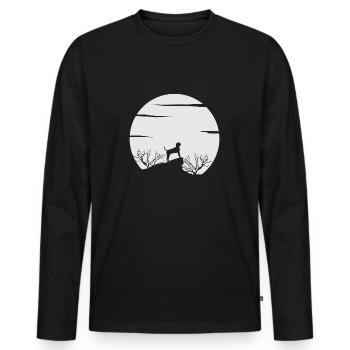 Treeing Walker Coonhound - T-shirt manches longues Premium bio Homme - noir - Devant - Nico (187cm)