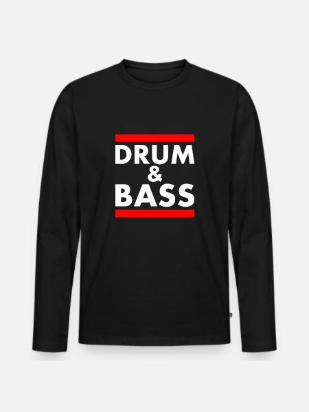 Drum and bass - Men's Premium Organic Long Sleeve Shirt - black
