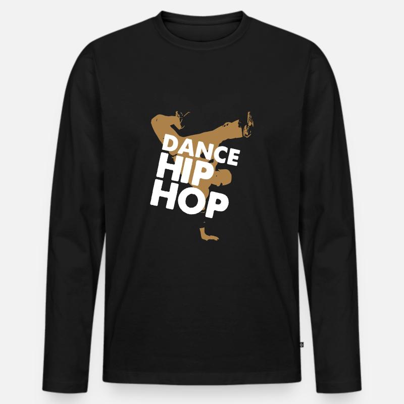 Dance HIPHOP - Männer Premium Bio Langarmshirt - Schwarz