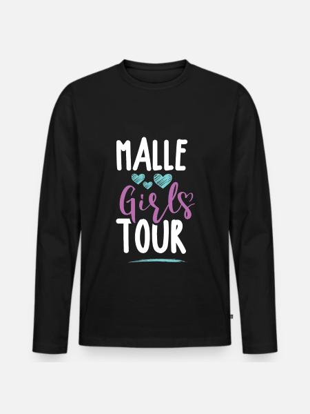 Malle Girls Tour - Ekologisk långärmad premium-T-shirt herr - svart