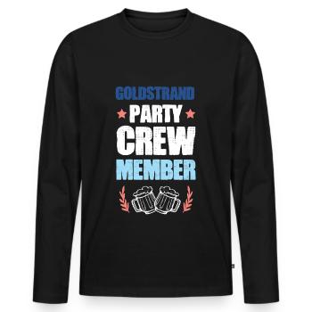 Équipe de fête Golden Sands - T-shirt manches longues Premium bio Homme - noir - Devant - Nico (187cm)