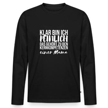 Peinliche Mama - lustiger Spruch - Männer Premium Bio Langarmshirt - Schwarz - Vorne - Nico (187cm)