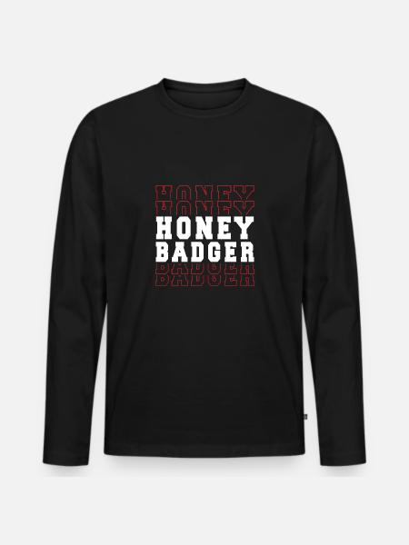 Honey badger sport - Men's Premium Organic Long Sleeve Shirt - black