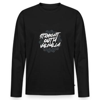 Direkt Aus Walhalla - Männer Premium Bio Langarmshirt - Schwarz - Vorne - Nico (187cm)