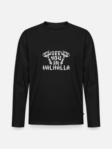 Rendez-vous à Valhalla - T-shirt manches longues Premium bio Homme - noir