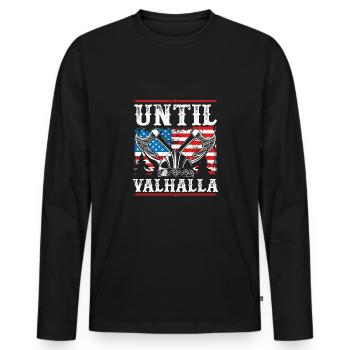 Bis Walhalla Usa flagge - Männer Premium Bio Langarmshirt - Schwarz - Vorne - Nico (187cm)