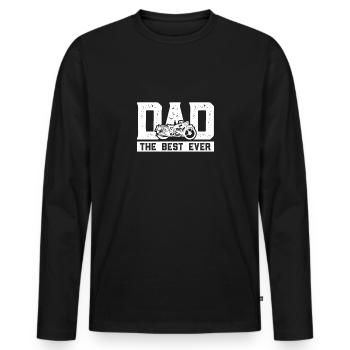 The best biker father of all time - Men's Premium Organic Long Sleeve Shirt - black - Front - Nico (187cm)