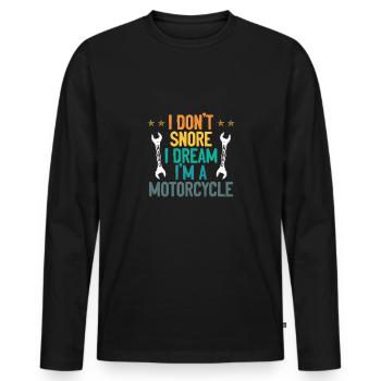 I am a motorcycle - Men's Premium Organic Long Sleeve Shirt - black - Front - Nico (187cm)