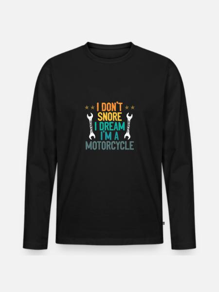 I am a motorcycle - Men's Premium Organic Long Sleeve Shirt - black
