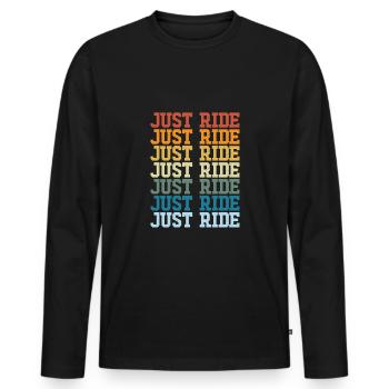 Motorcycling Simply Colorful - Men's Premium Organic Long Sleeve Shirt - black - Front - Nico (187cm)