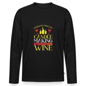 Kerzenherstellung Mit Wein - Männer Premium Bio Langarmshirt - Schwarz - Vorne - Nico (187cm)