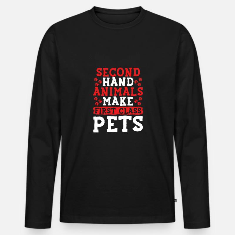 Make first-class pets - Men's Premium Organic Long Sleeve Shirt - black