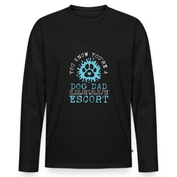 Hundevater Bauer - Männer Premium Bio Langarmshirt - Schwarz - Vorne - Nico (187cm)